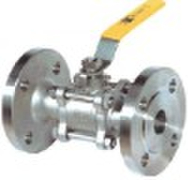 3-PC STAINLESS STEEL BALL VALVE WITH FLANGE END