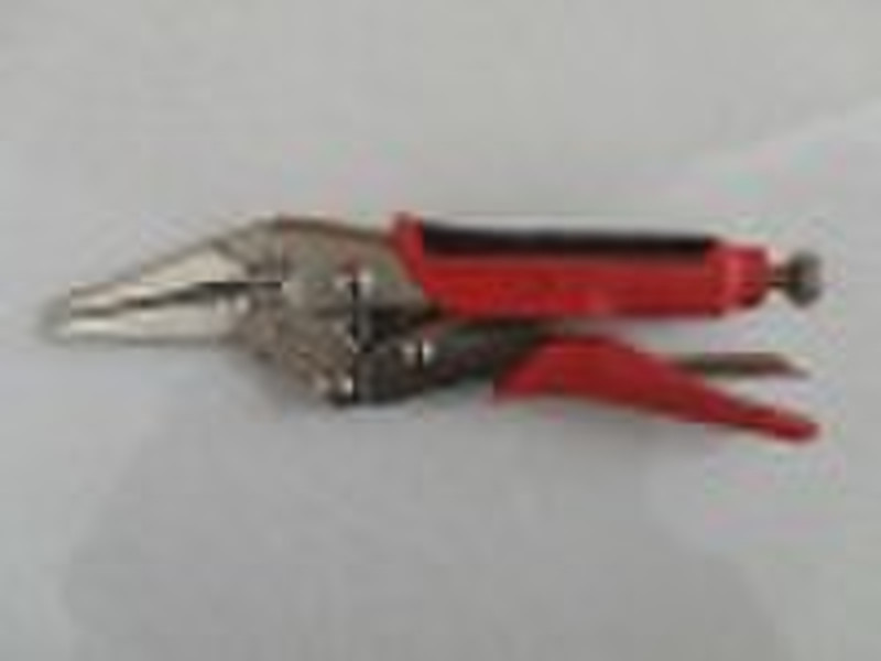 TPR handle long nose locking pliers