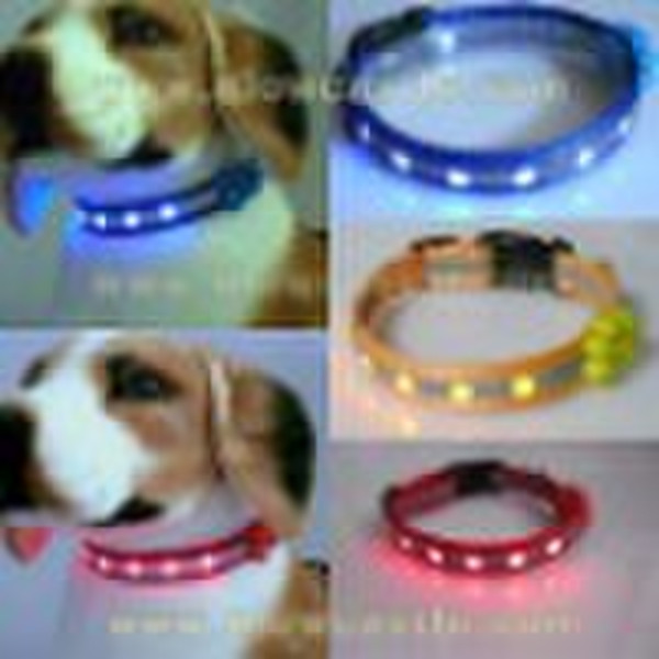 Rhinestone LED Flashing Dog Collar