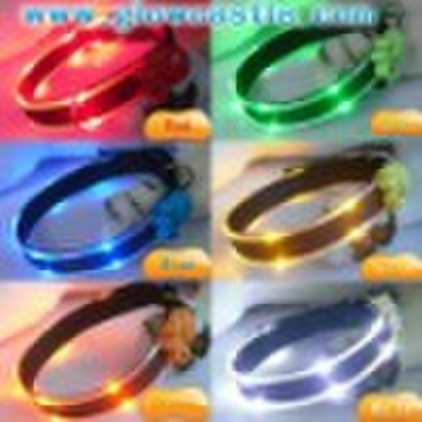 Double Row LED Flashing Dog Collar