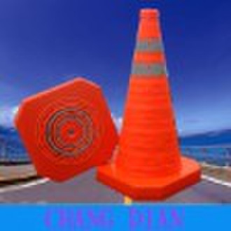 orange folding traffic cone