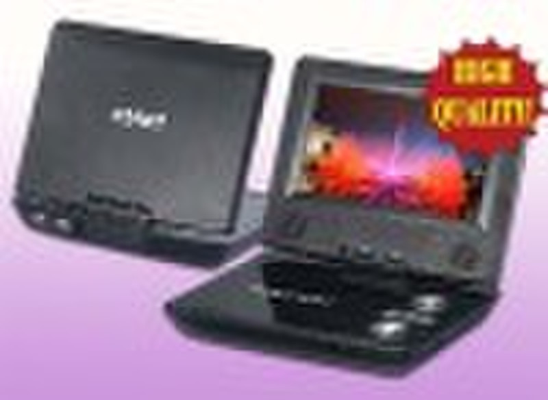 7.5 inch Portable dvd player with swivel screen wi