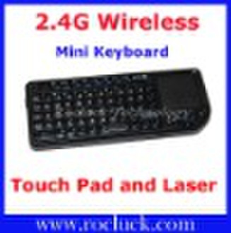 2.4G mini drahtlose Tastatur mit Touchpad und Las