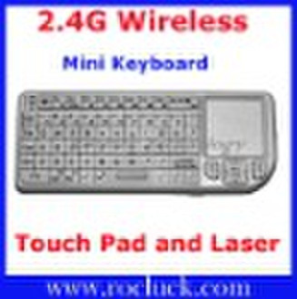 2.4G Mini Wireless Keyboard with Touch Pad and Las