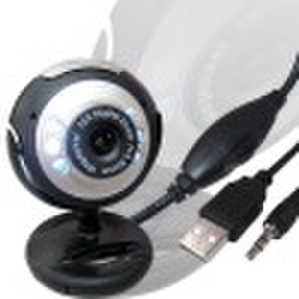 USB 6 LED Webcam PC Video Camera w/Mic