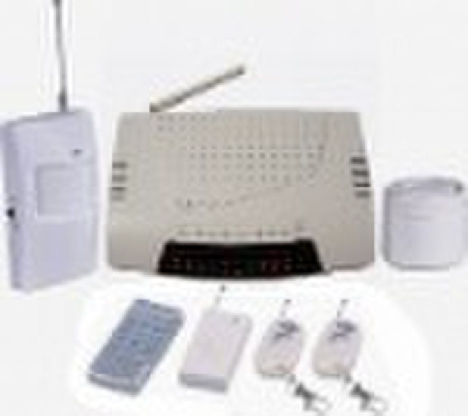 Wired & wireless LCD GSM alarm system
