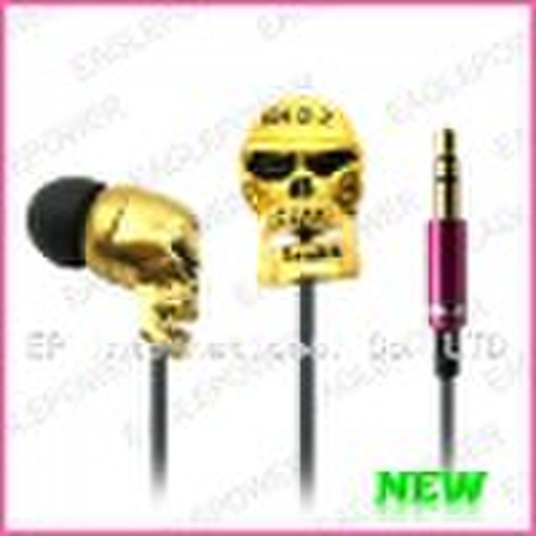 Fashion skull earphone for MP3 MP4