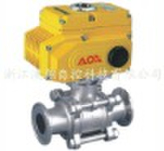 Electric quick-mounted sanitary ball valve