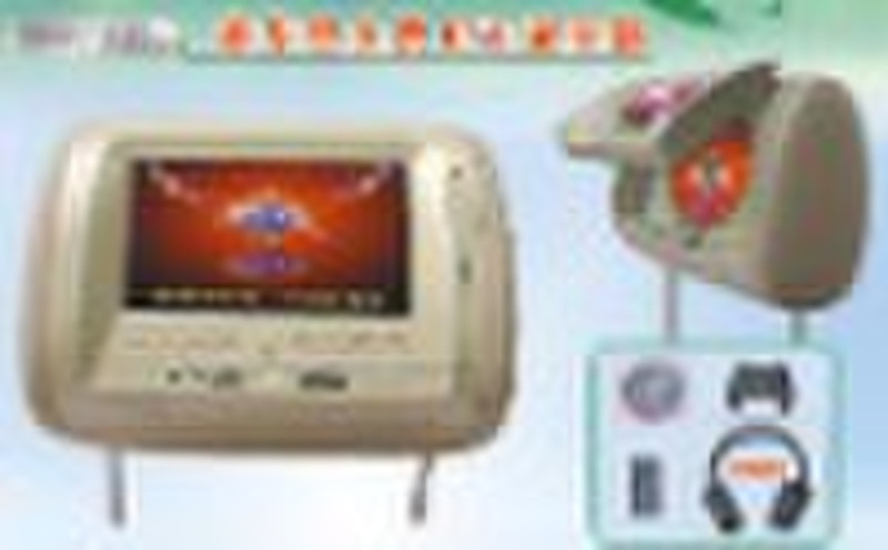 Car Headrest DVD Player with USB+FM+IR+AV game fun