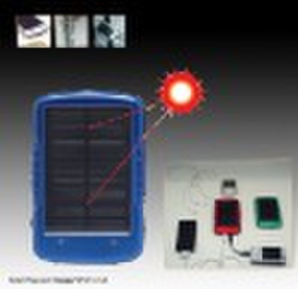 Portable solar energy charger, solar cellphone rec