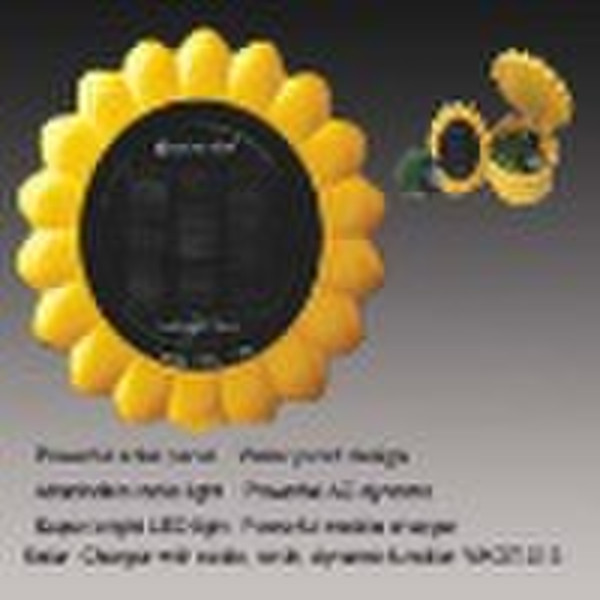 Solar Powered  Battery Charger  with radio, torch