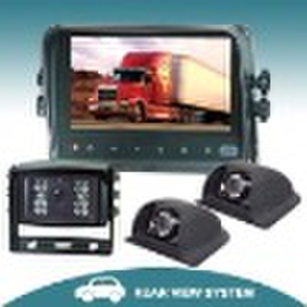 7" Digital rear view system with touch button