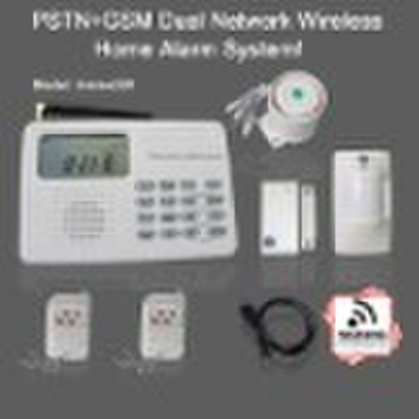 PSTN and GSM DUAL NETWORK WIRELESS HOME SECURITY B