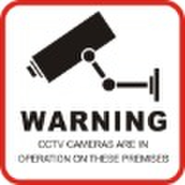 Rear Adhesive Home Security CCTV Warning Sticker W