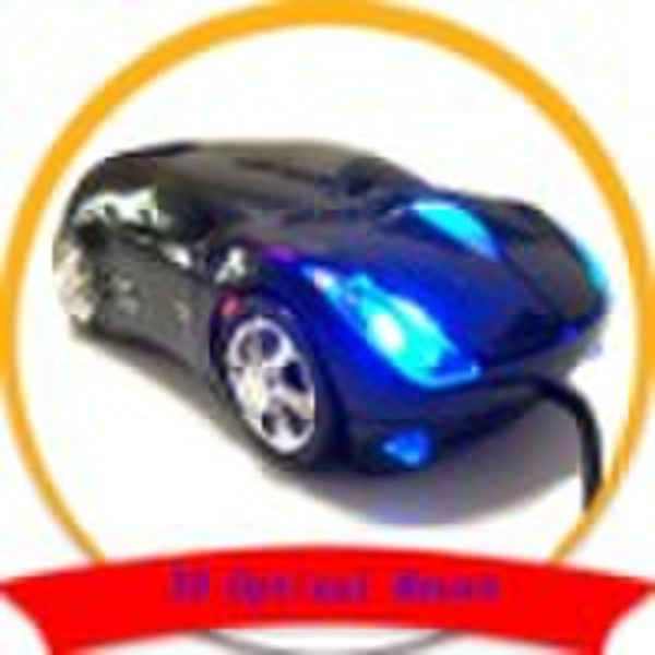 USB 2.0 3D Optical Mouse Black Car Mice for PC/Lap
