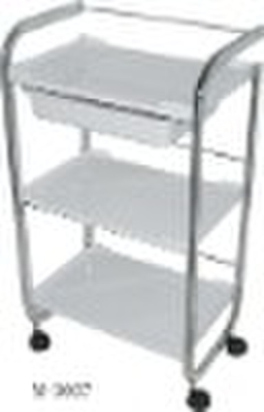 M-3007 Hair salon white trolley