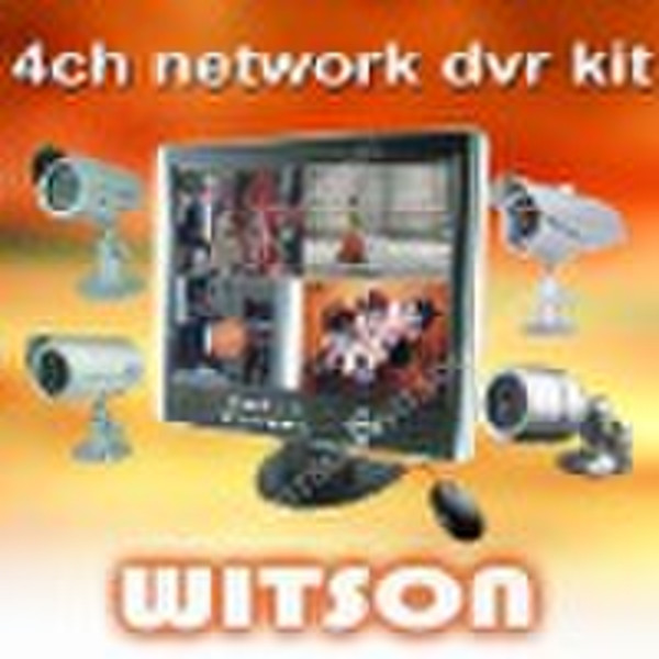 WITSON Sicherheits-DVR-System W3-KD6404CWM mit 4 Stück