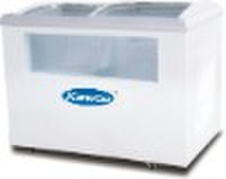 280L visible chest freezer with sticker