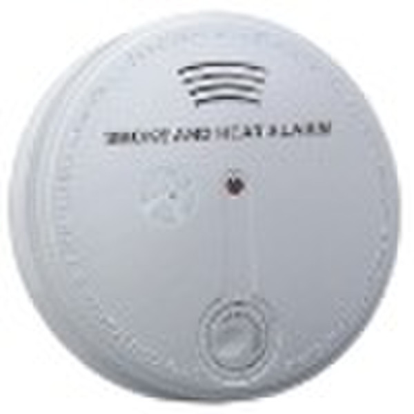 Smoke and heat alarm with Silence Facility EN14604