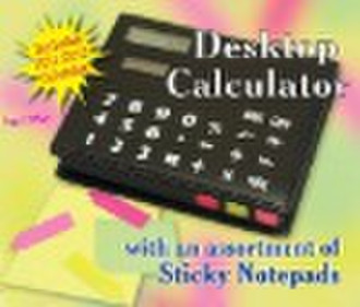 Calculator with 8 color adhesive sticker