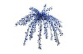 blue star-like Christmas garlands