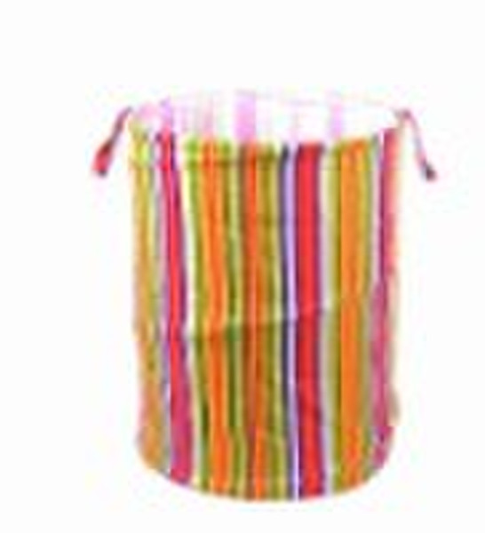 Cotton print cloth laundry basket,3.5mm steel wire