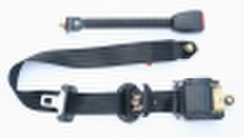 Emergency-lock three-point safety belt