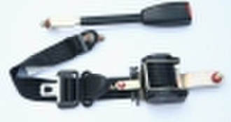 Emergency-lock three-point safety belt