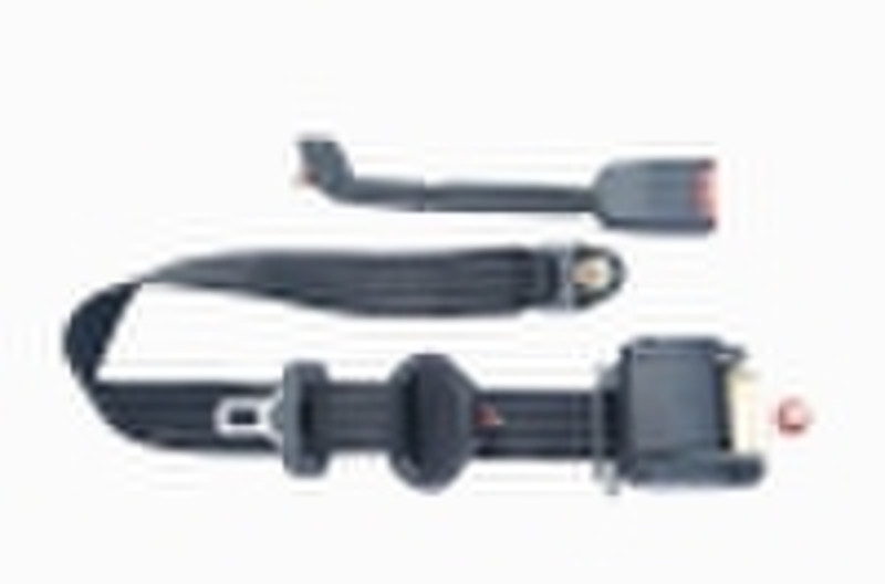 Emergency-lock three-point safety belt