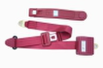 Emergency-lock three-point safety belt