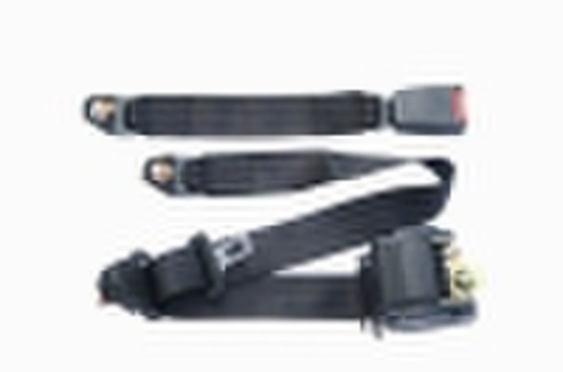 Emergency-lock three-point safety belt