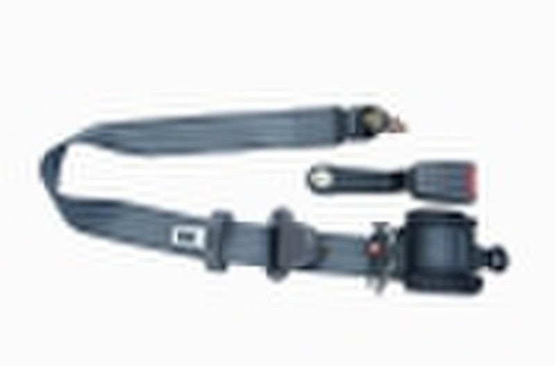 Emergency-lock three-point safety belt