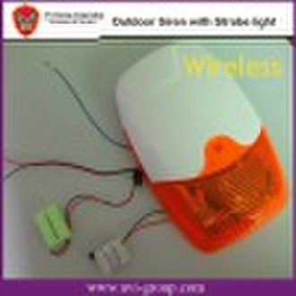 Wireless Waterproof Alarm Siren with Strobe Light