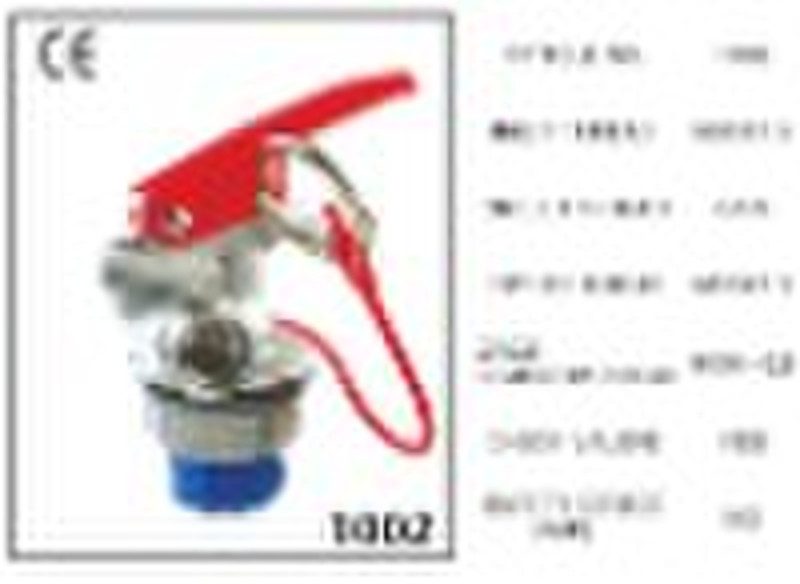 extinguisher valve for co2 or dry powder