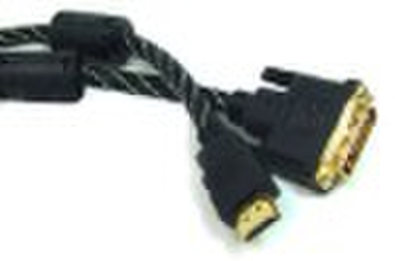 Позолоченные HDMI conncetor кабель DVI кабель 3м