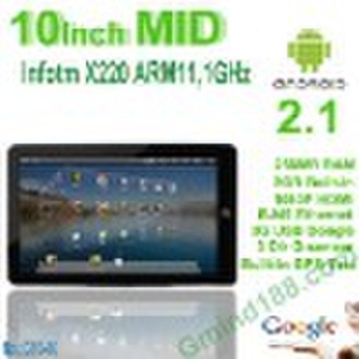 10 "Infotm X220 1GHz Android 2.1 OS Built-In