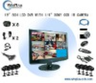 19" 8CH H.264 LCD DVR & 8 x IR CCD Camera