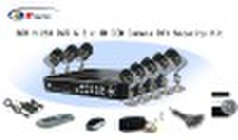 8CH H.264 DVR & 8 x IR-CCD-Kamera DIY Sicherheit