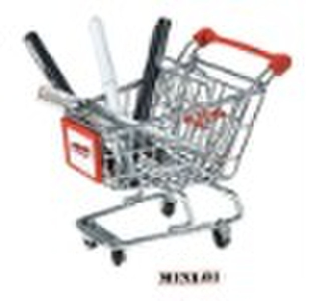Mini shopping cart design pen holder(Creative offi