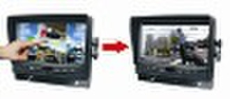 7 inches Quad monitor connected to 4 cameras