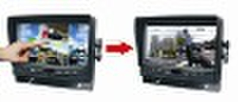 7 inches Quad monitor connected to 4 cameras