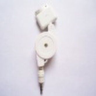 retractable audio cable for ipod