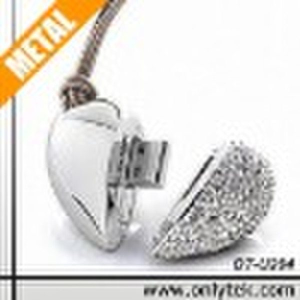 HOT Seller!! Heart shape Jewelry USB