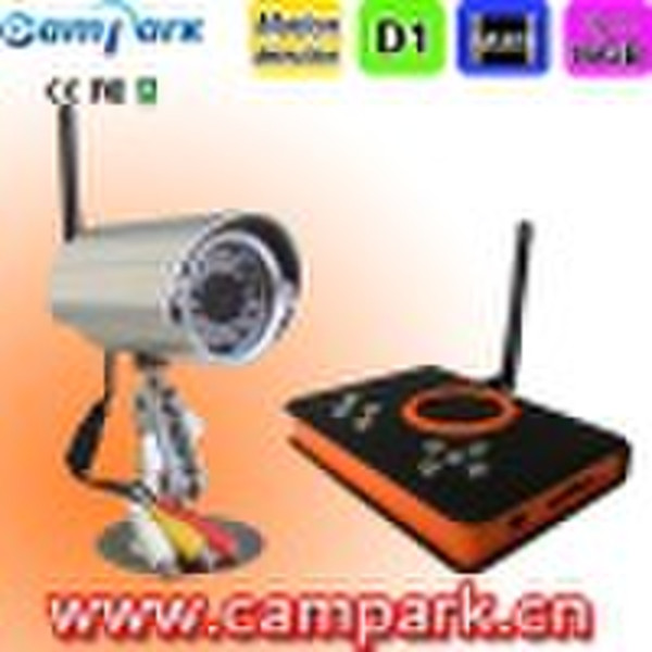 2,4-GHz-CCD CCTV-Nachtsicht Wireless Camera + SD