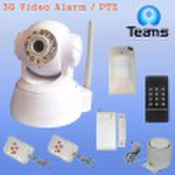 3G-Alarm-System mit Live-Video-Monitor / IR PTZ cam