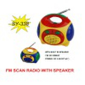 FM Auto Scan Radio With Speaker