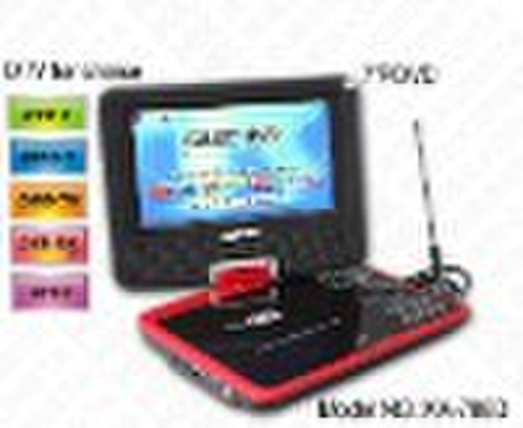 Portable dvd player with digital tv(ISDB,DVB-T,ATS