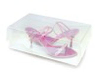 Clear plastic shoes box made of echo-friendly PP m