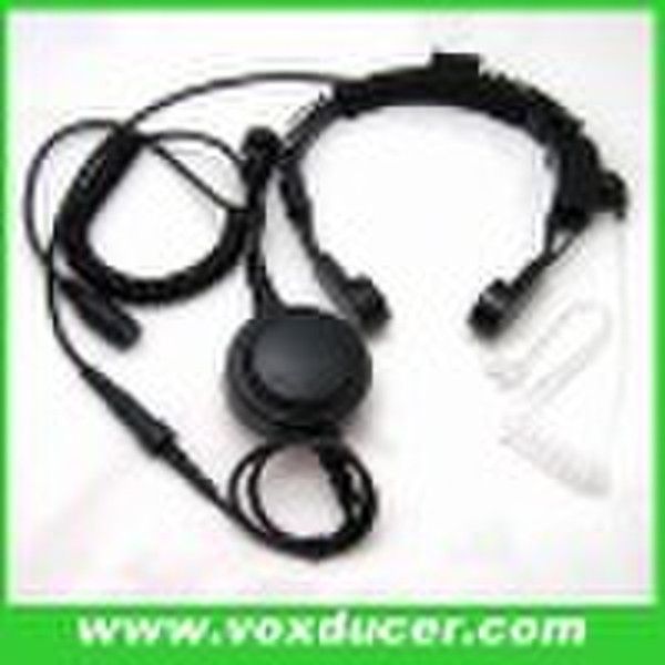 Two way radio throat vibration earphone /handsfree