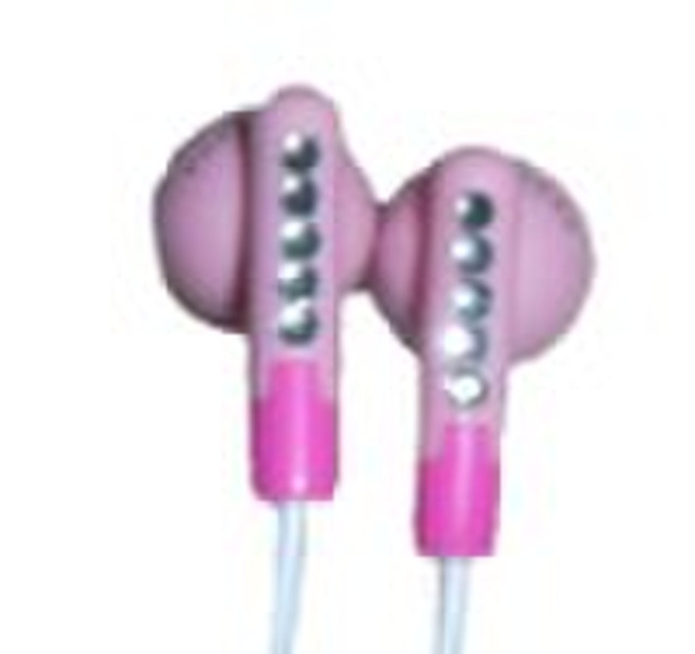 stereo earphone with diamond